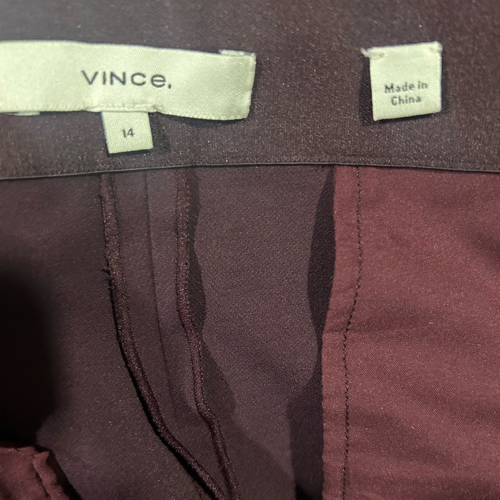 NEW Vince Mid Rise Pintuck Crop Flare Pant Size 14 - Picture 7 of 11